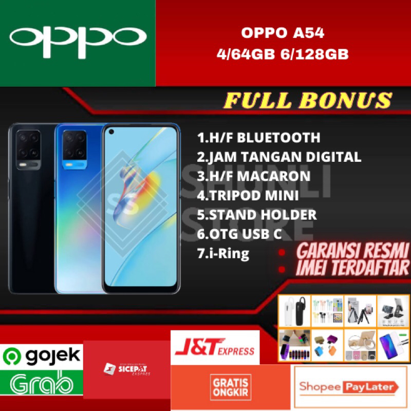 OPPO A54 RAM 4/64GB  6/128GB NEW 100% ORIGINAL GARANSI RESMI