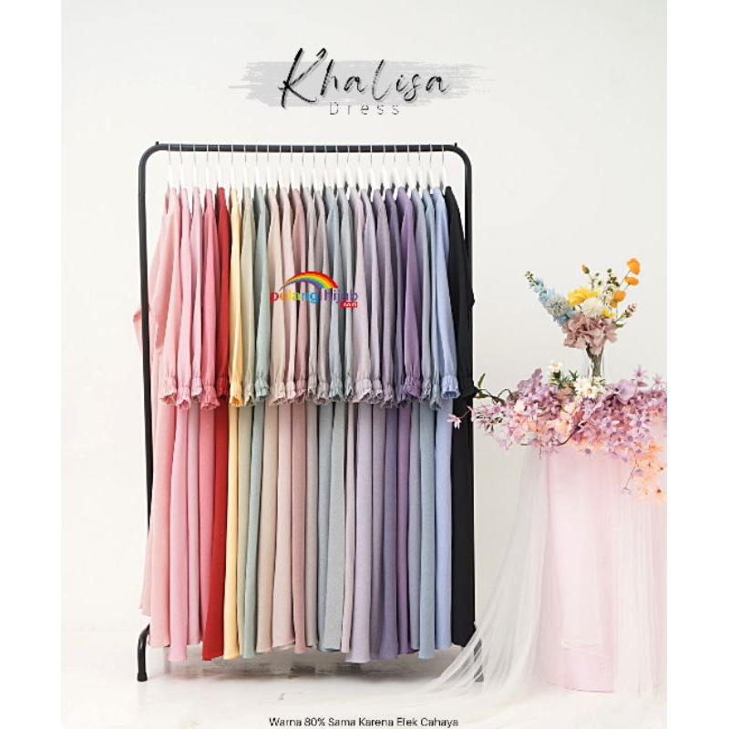 Ready Khalisa Dress by Pelangi Hijab gamis nyaman gamis murah