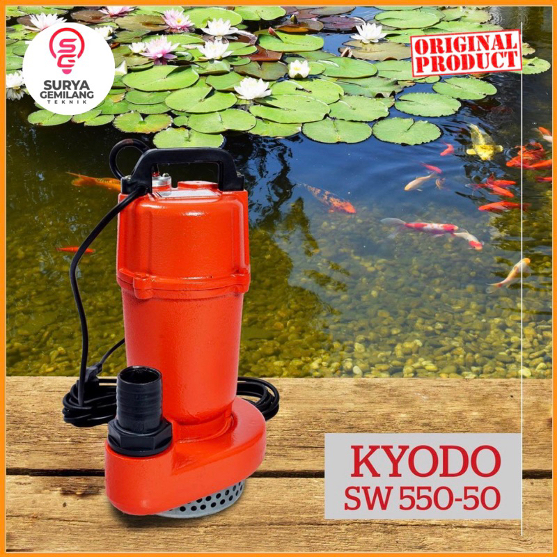 Pompa Celup Kolam Ikan Koi Kyodo SW 550-50 550Watt Submersible Air Mancur