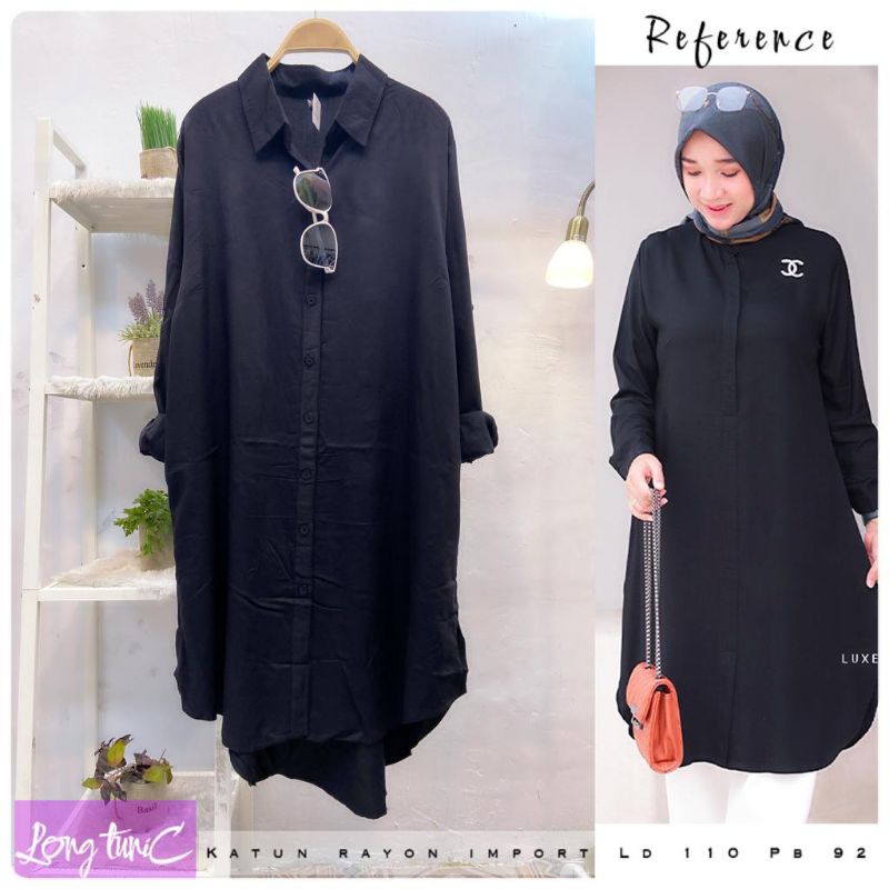 Tunik katun rayon import fashion wanita modern