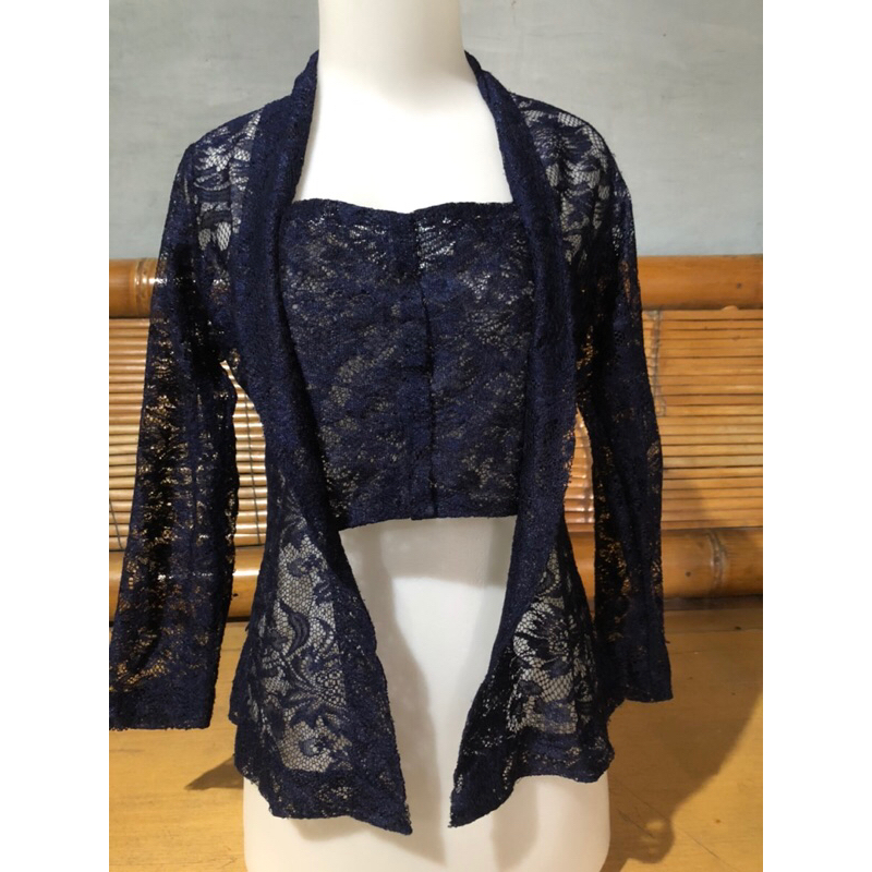 Kebaya Brokat biru navy kebaya kutu baru kebaya jadul kebaya vintage kebaya nenek