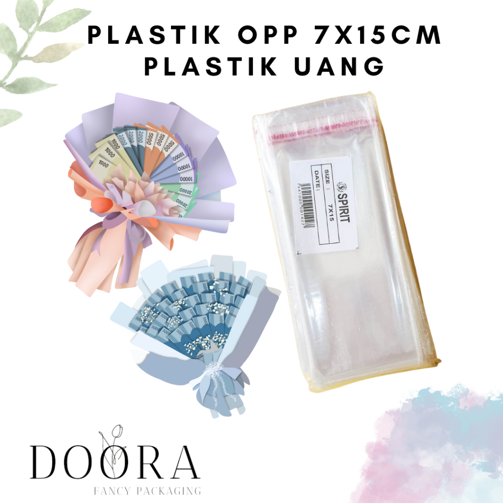 Plastik OPP 7x15 / Plastik buket uang