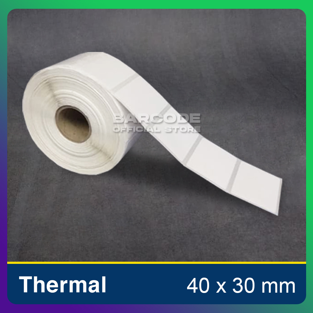 

Label Stiker Termal 40x30mm / 40 x 30 / 40x30 mm Isi 1000 Pcs (1 Slop)