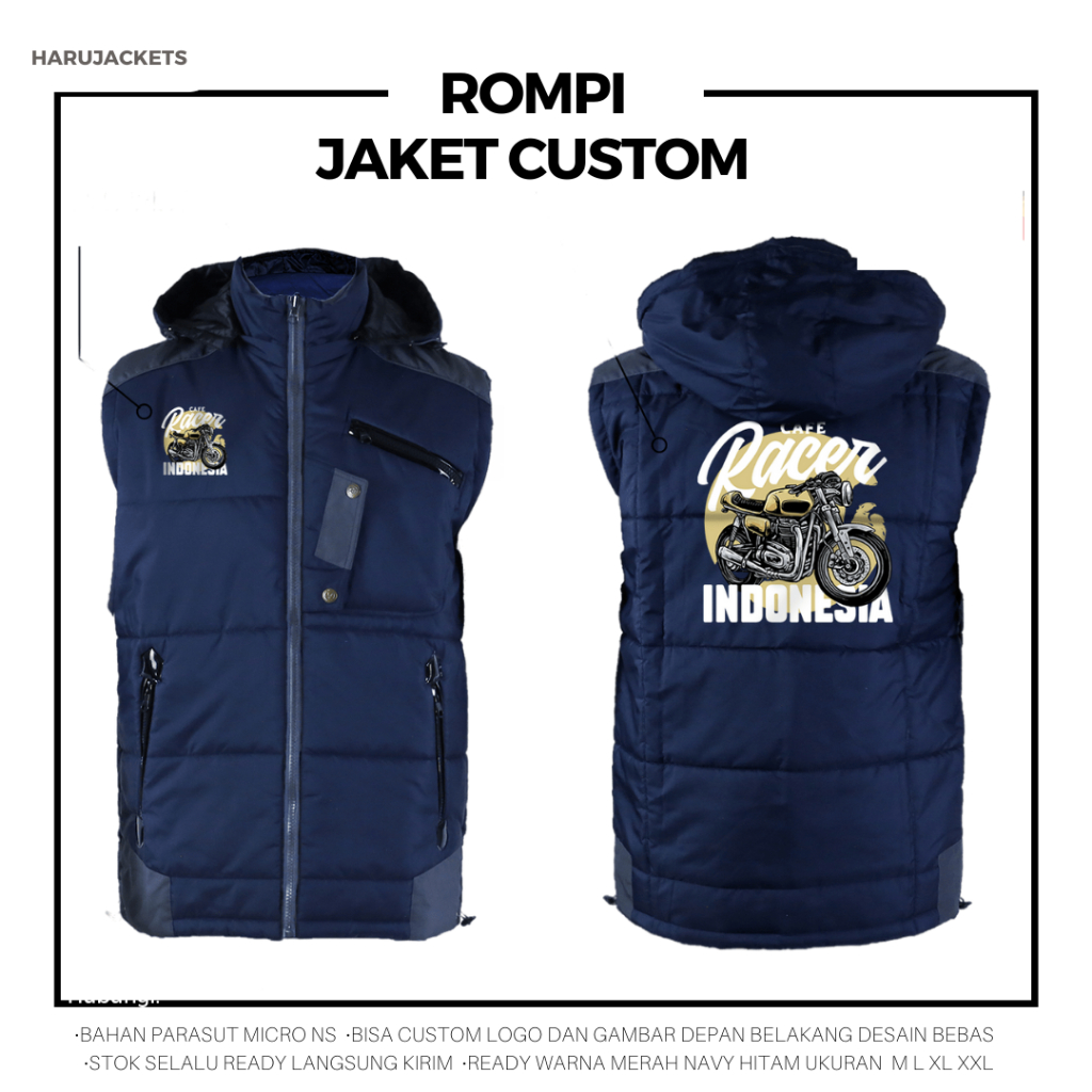 CUSTOM ROMPI PRIA - CUSTOM ROMPI MOTOR/BIKERS/DRIVER/SAFETY WF PRIA