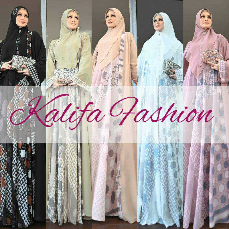 Queen Beyza Series by Omeiro / Baju Syar'i Terbaru / Gamis Set Syar’i / Gamis Pesta Mewah / Dress Mu