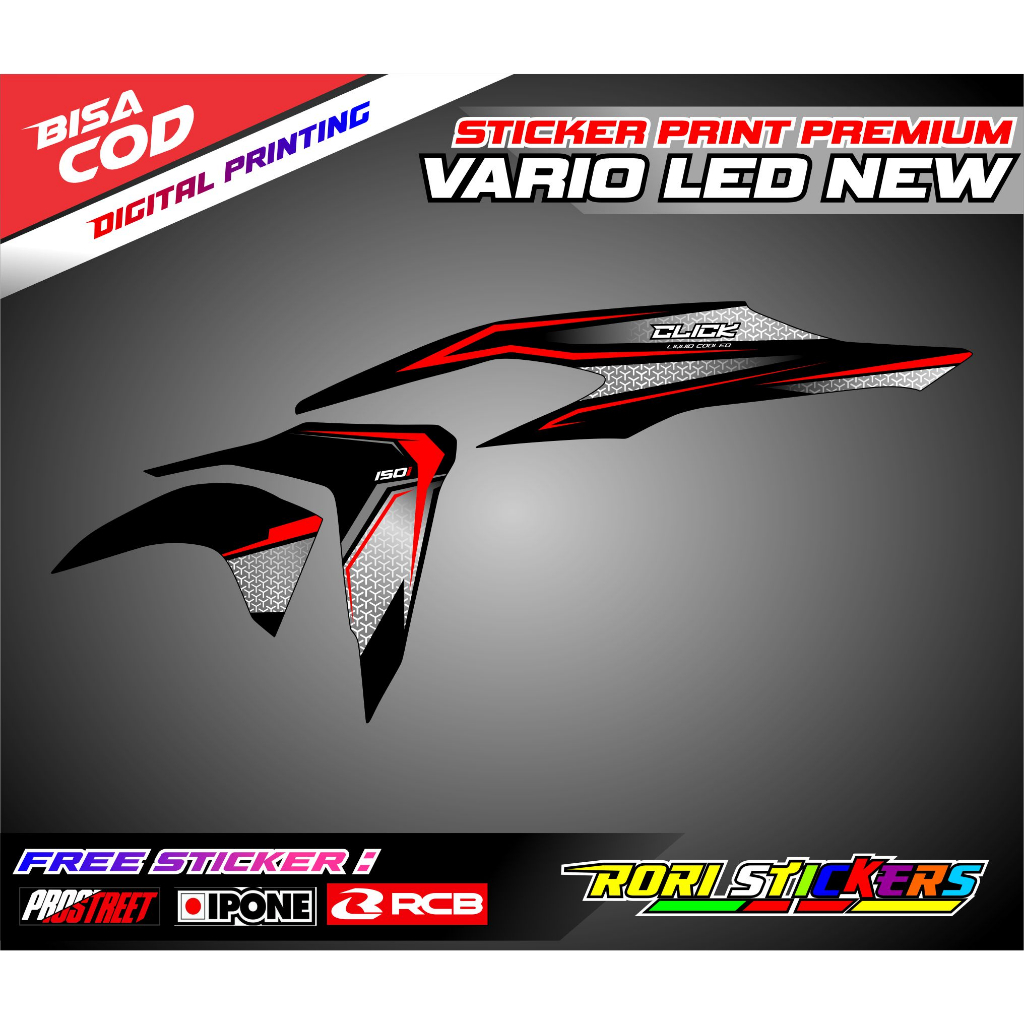 STRIPING VARIASI MOTOR VARIO 150 NEW CLICK / STICKER LIST VARIASI HONDA VARIO 150 NEW CLICK