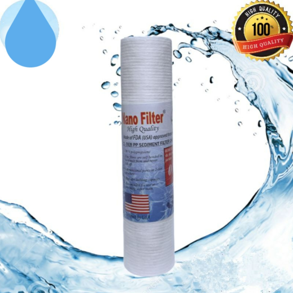Nano Filter Saringan Air 10" kerapatan 0,1 u (Mikron)