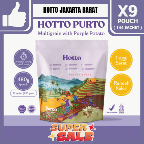 

HOTTO PURTO MULTIGRAIN 9 POUCH ( 144 SACHET )