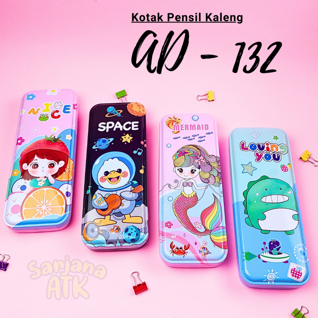 

Tempat Pensil / Kotak Pensil Kaleng Perkalian AD-121 dan & AD-132
