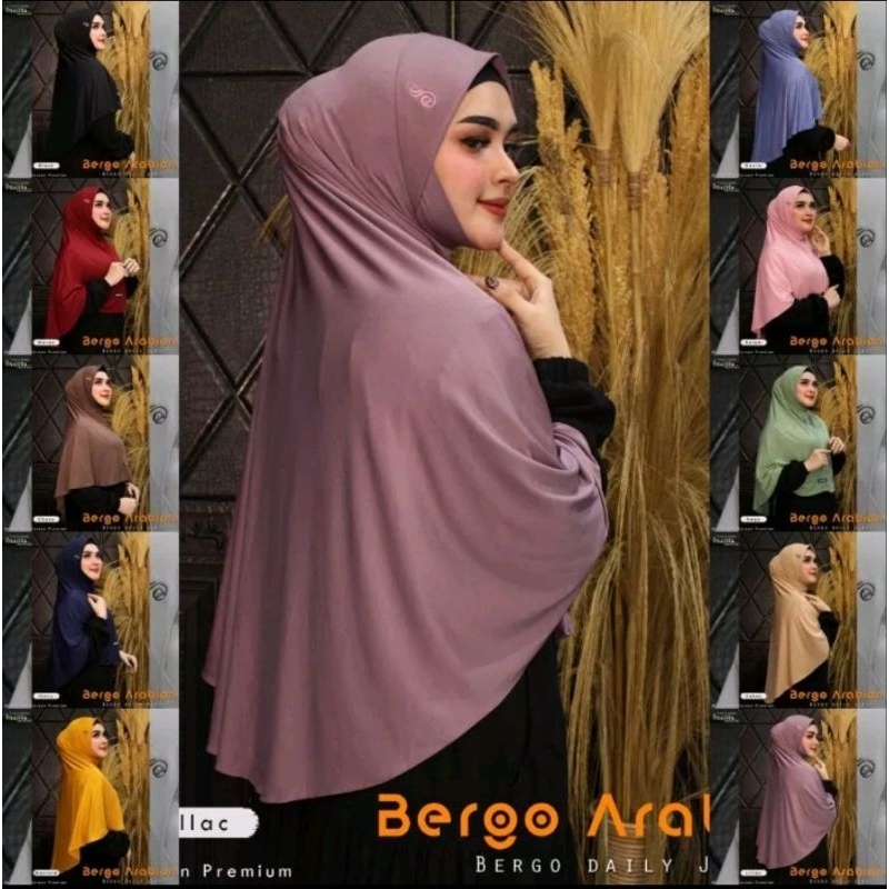 Bergo Dagu Standart / Bergo Arabian Standart / Hijab Instan Dagu Jersey Korea / Jilbab Dagu Instan /