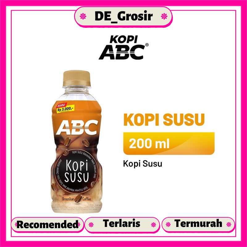 

ABC Kopi Susu Ready to Drink Kemasan Botol 200 ml Satuan