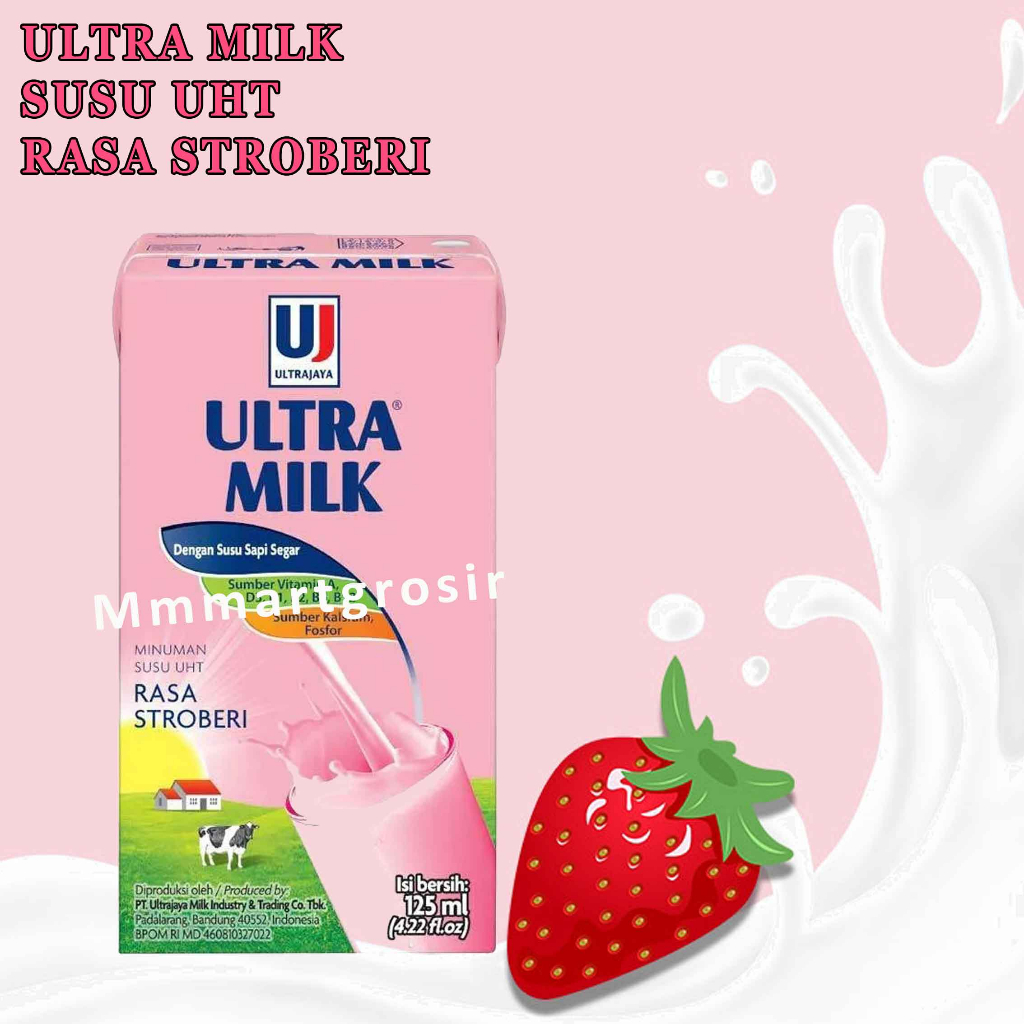 

Ultra Milk / Minuman Susu / Susu UHT / Rasa Strawberry / 125ml