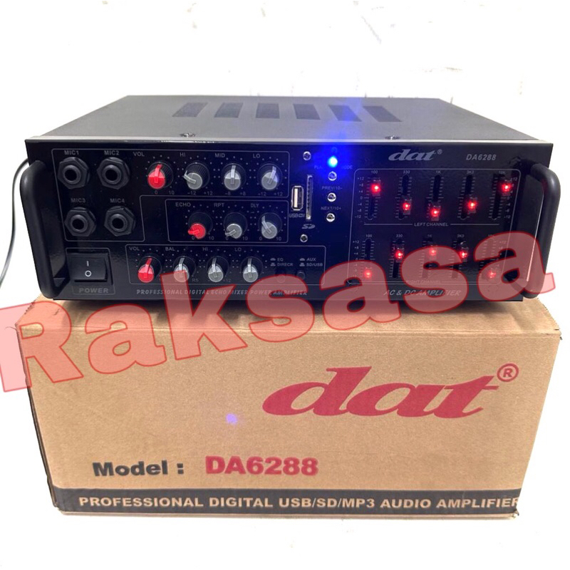 AMPLIFIER DAT DA 6288 AMPLI DAT DA6288 DAT 6288 ORIGINAL USB BLUETOOTH