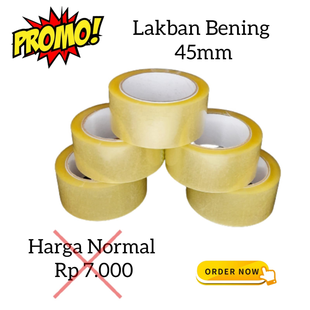 

Solatip Isolasi Lakban Bening 2" inchi Lakban Karton Lakban Kardus Solasi Selotip Transparan 45mm Masking Tape Berkualiatas Harga Termurah