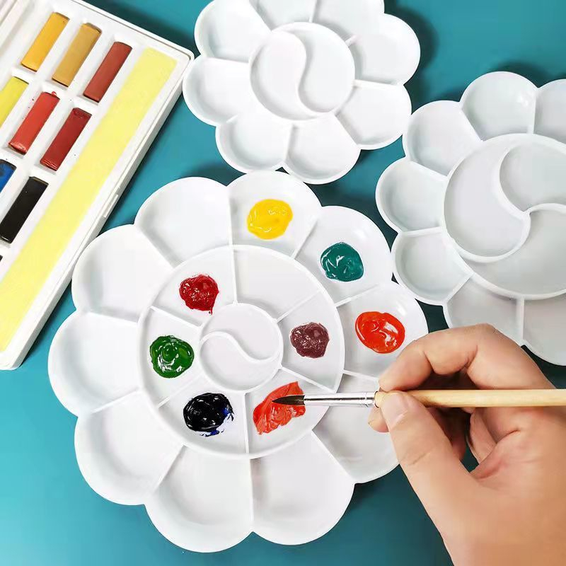 

PALETTE CAT AIR DAN CAT ACRYLIC BENTUK BUNGA / PALET MELUKIS / PIRING CAT UNTUK TATAKAN CAT MELUKIS