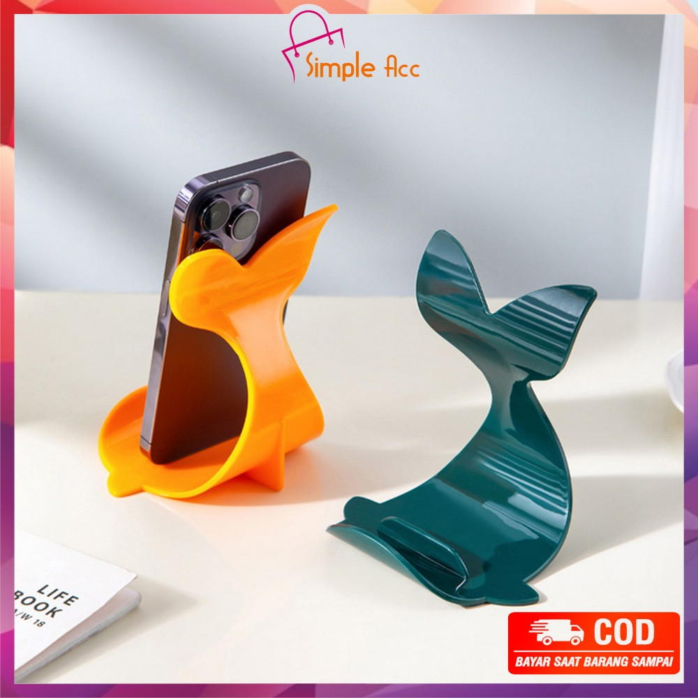 DO-C869 Stand Holder HP Bentuk Ikan Paus Tatakan Hp Di Meja / Penyangga HP Karakter / Dudukan HP / Sandaran HP / Stand HP / Kekinian Phone Holder Plastik