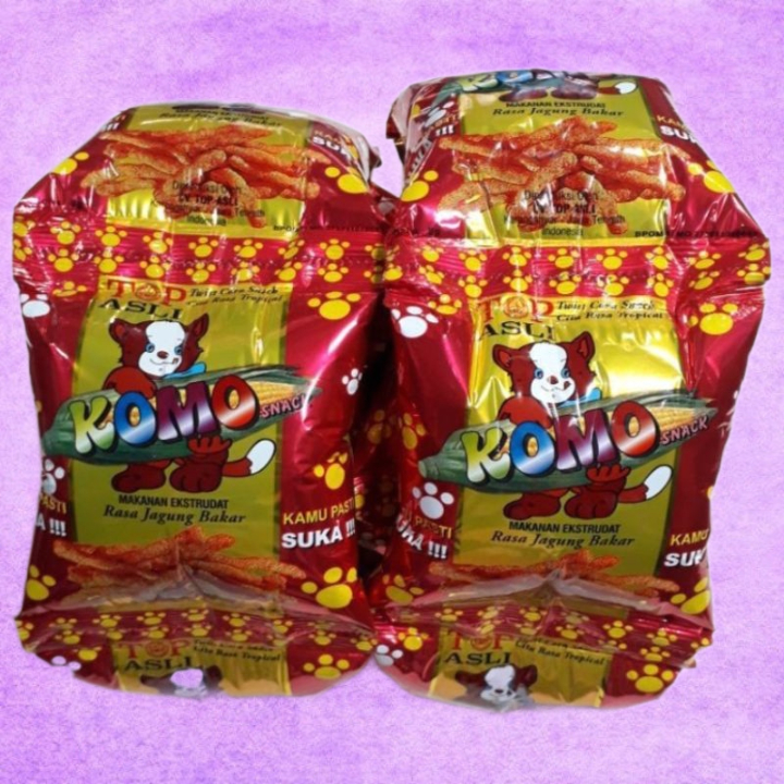 

KOMO Snack Rasa Jagung Bakar - 1 Renceng isi 10 pack | Snack Corn Twist Jajan Jajanan Jadul Original Makanan Ringan