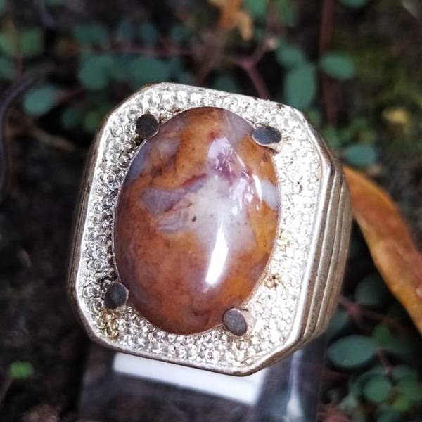 Cincin Batu Akik Panca Warna Garut