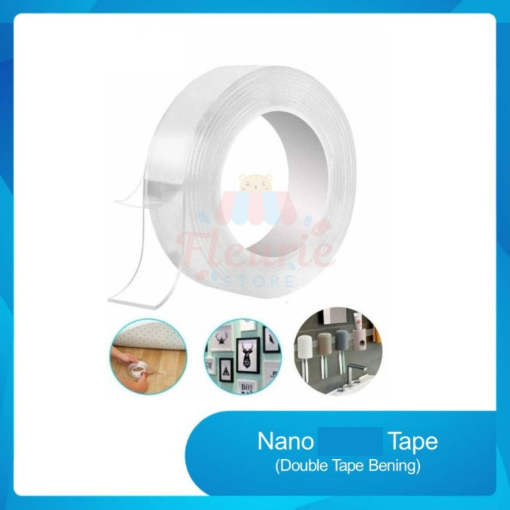 

NANO TAPE Double Tape / TIP ISOLASI bening serbaguna super kuat