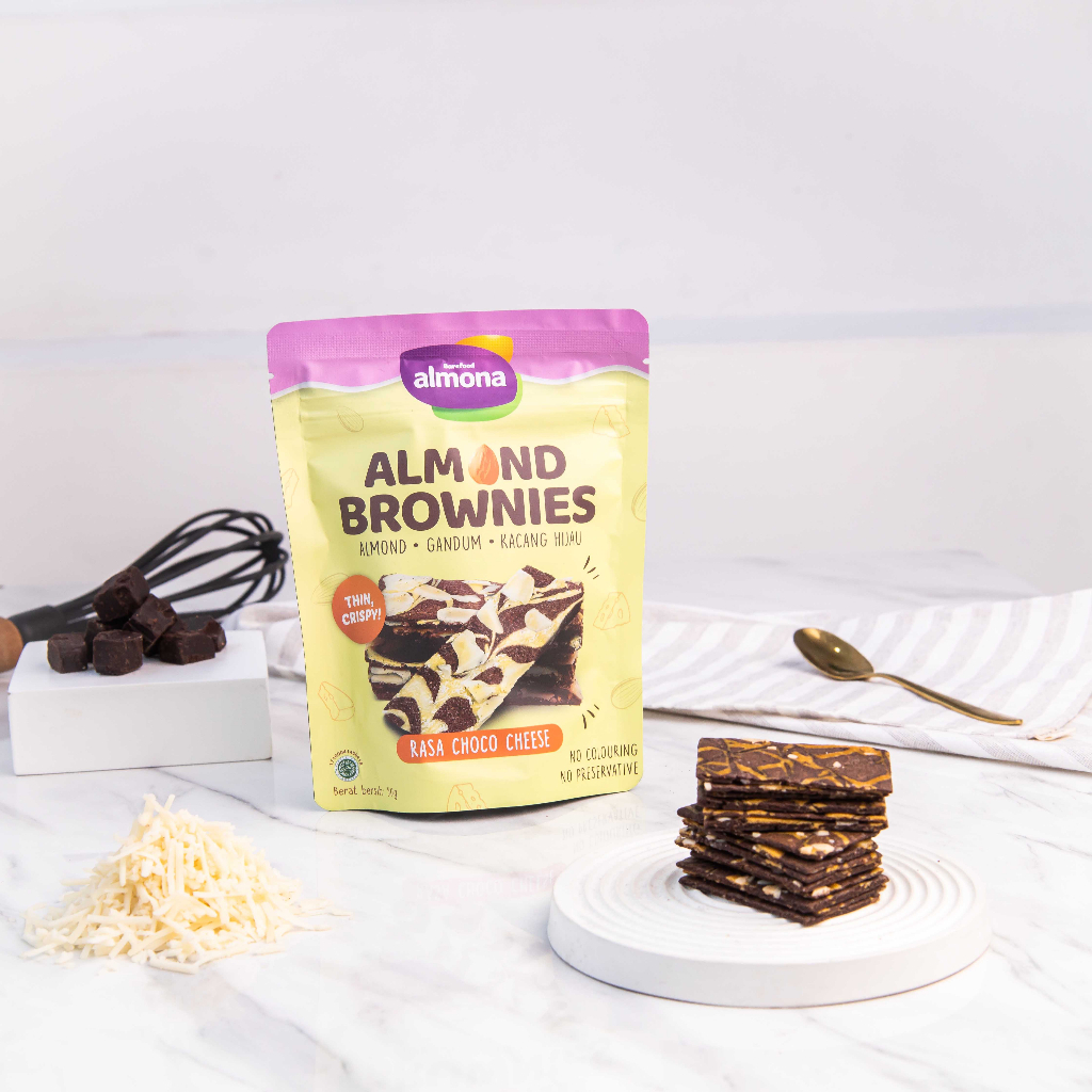 

Korzaln Almona Almond Cookies / Almond Thin Brownies Choco Cheese/Cookies N Cream / Snack Sehat Anak