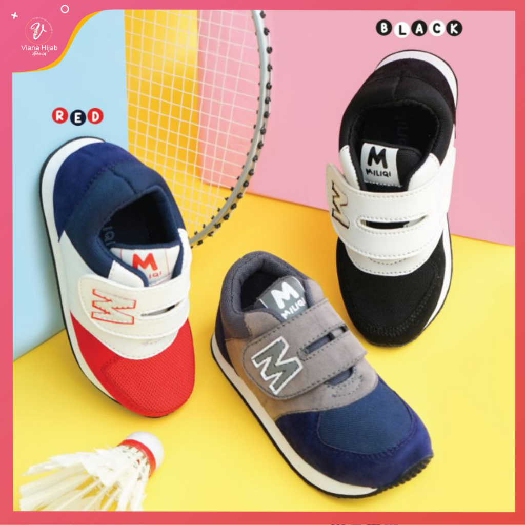 Sepatu Anak Sneakers Sporty MS 05 Shoes By Miliqi Olahraga Bahan Suede