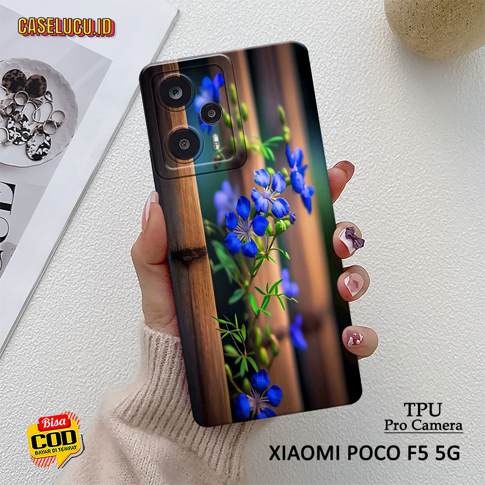 Softcase Hp Xiaomi Poco F5 5G Terbaru - Fashion Case Bunga - Case Xiaomi Poco F5 5G  - Casing Hp Xia