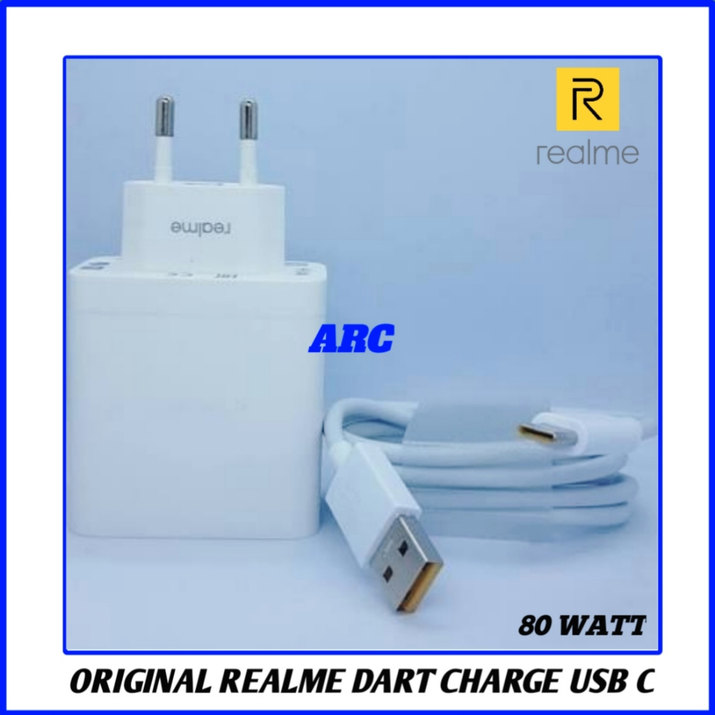 Charger Realme GT Neo 3 GT Neo 3T Original 80W Super Dart Vooc Type C