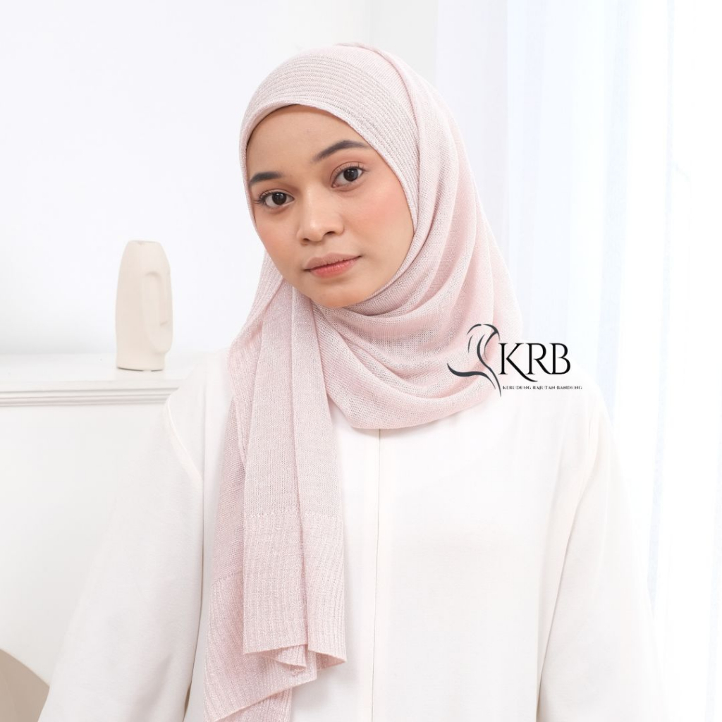 KRB | Pashmina Gliter Rajut PINK - FANTA TUA - NILA PINK - PINK ROSE - PINK TAWAR Kerudung Nikahan M