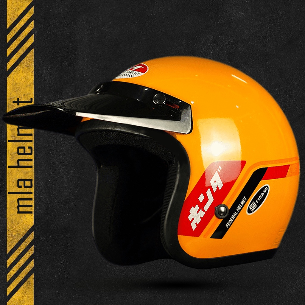 NEW PORODUK HELM BOGO RETRO HONDA GANK GL SERIES PET PANJANG KACA DATAR KACA CEMBUNG/HELM DEWASA SNI