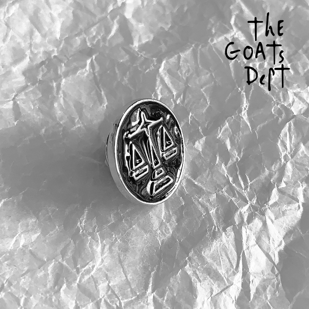 The Goats Dept - Law Is Good Pin Enamell Original / tgd789 pin model hukum libra balance hadiah sarj