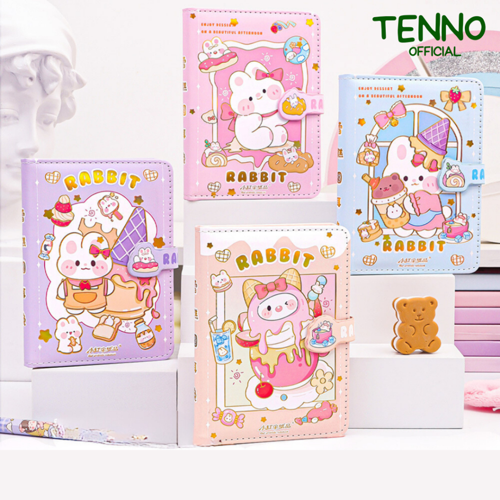 

TENNO Buku Notebook Penutup Magnet hardcover Leather Kulit 64K Agenda Fullcolor