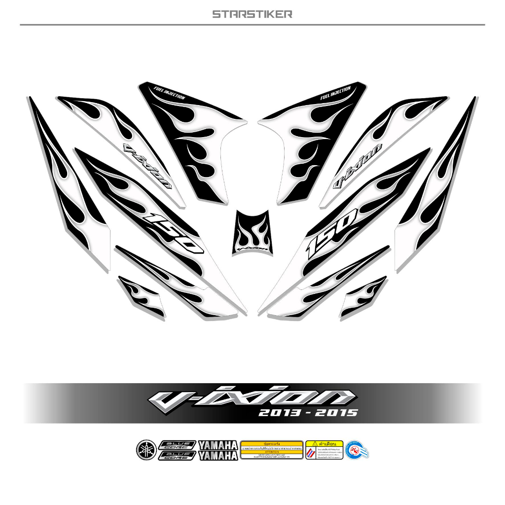 STRIPING YAMAHA VIXION (A) 150 MOTIF API TRIBAL FIRE HOTHWELLS / ORI / ADVANCED 150 ADVAN NVA / 2013