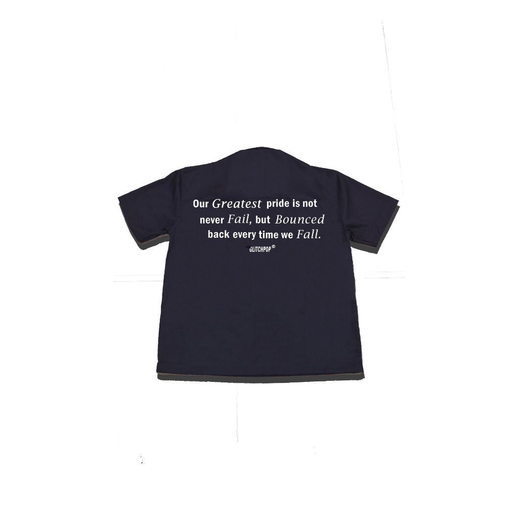 Glitchpop Navy Halfzip Shirt