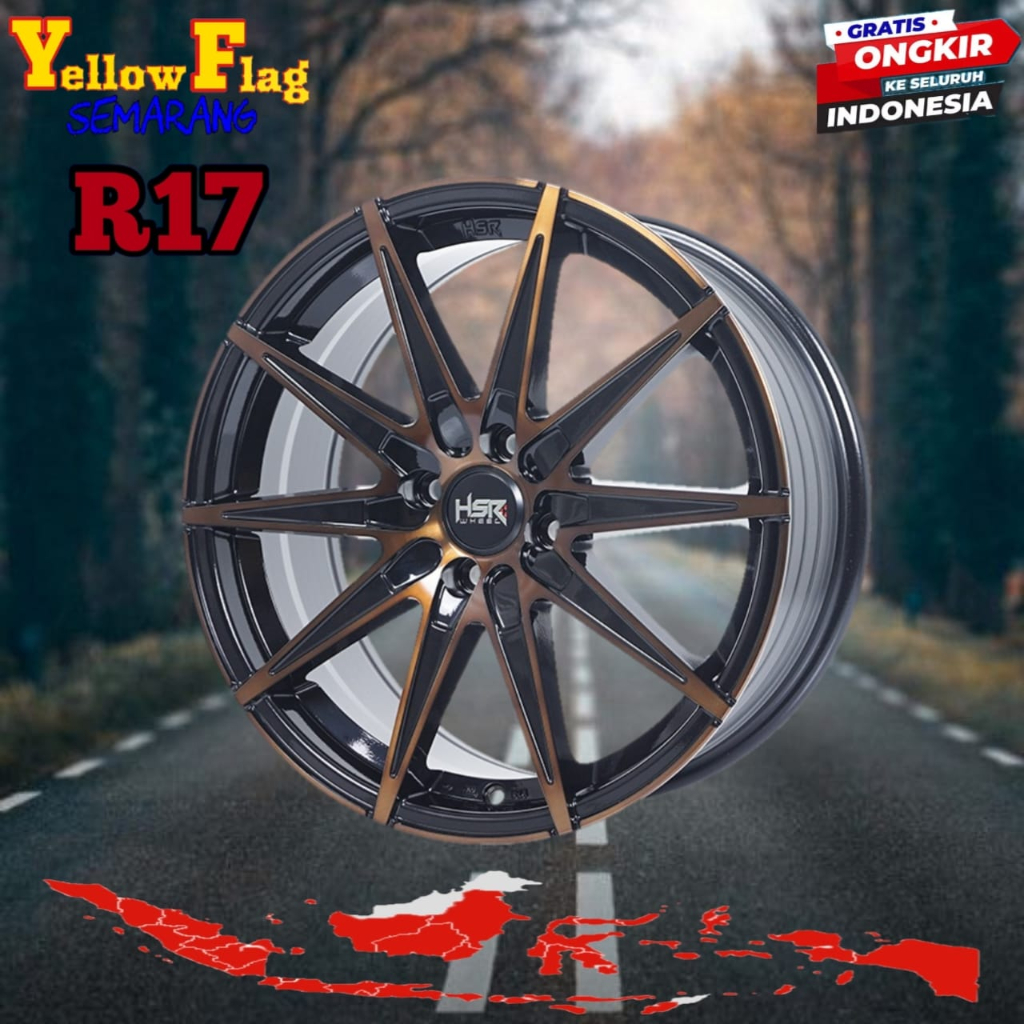 Velg Ring 17 Hsr Kccx Pcd 4x100 Velg Racing Mobil Ferio Genio Mobilio R17