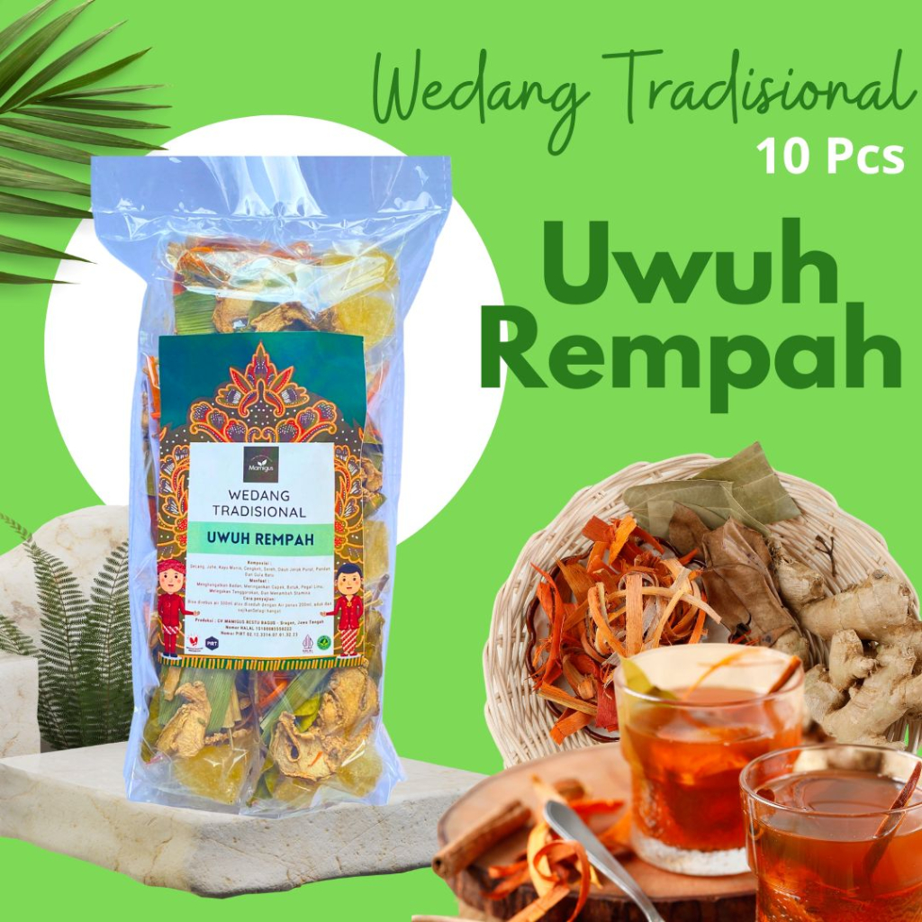 

PACK Wedang UWUH REMPAH Lengkap Gula Batu Khas Mamigus 10Pcs