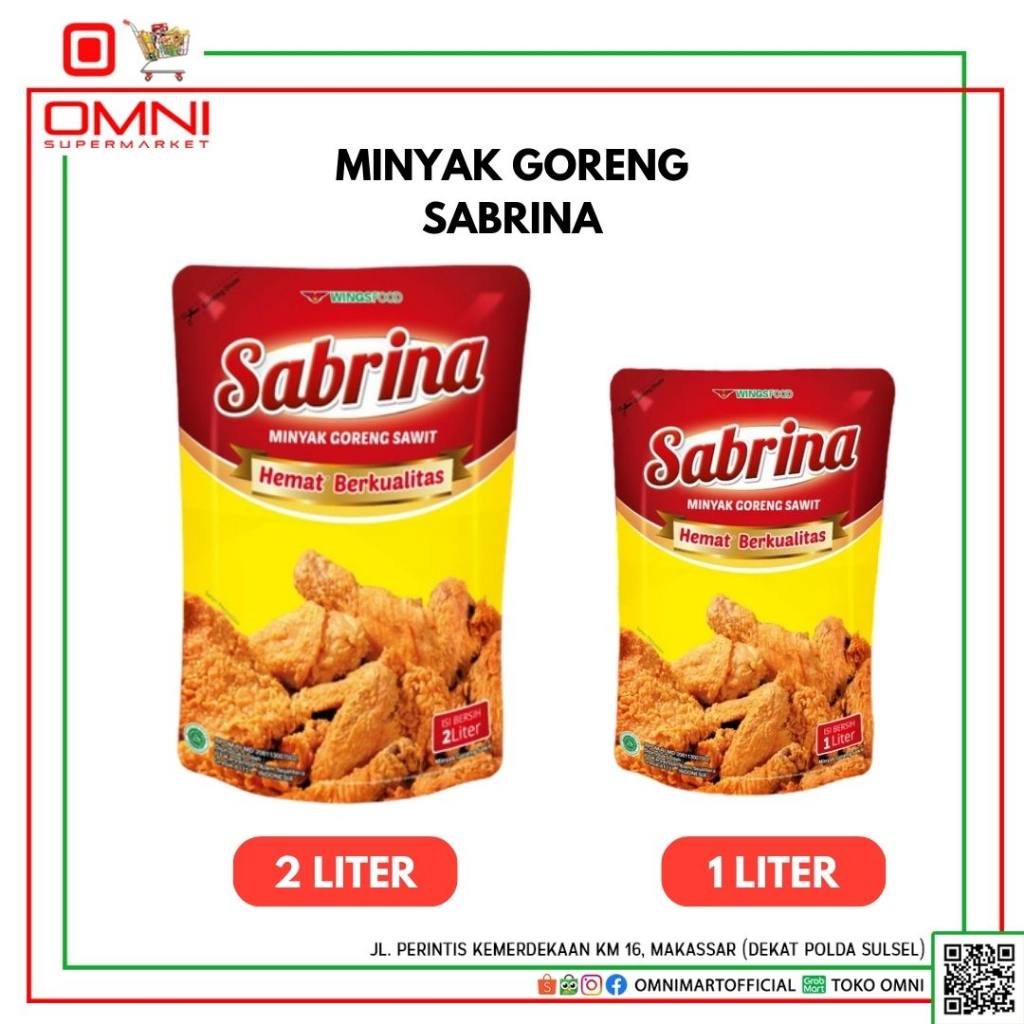 

Sabrina Minyak Goreng Pouch Reffil 1 dan 2 Liter