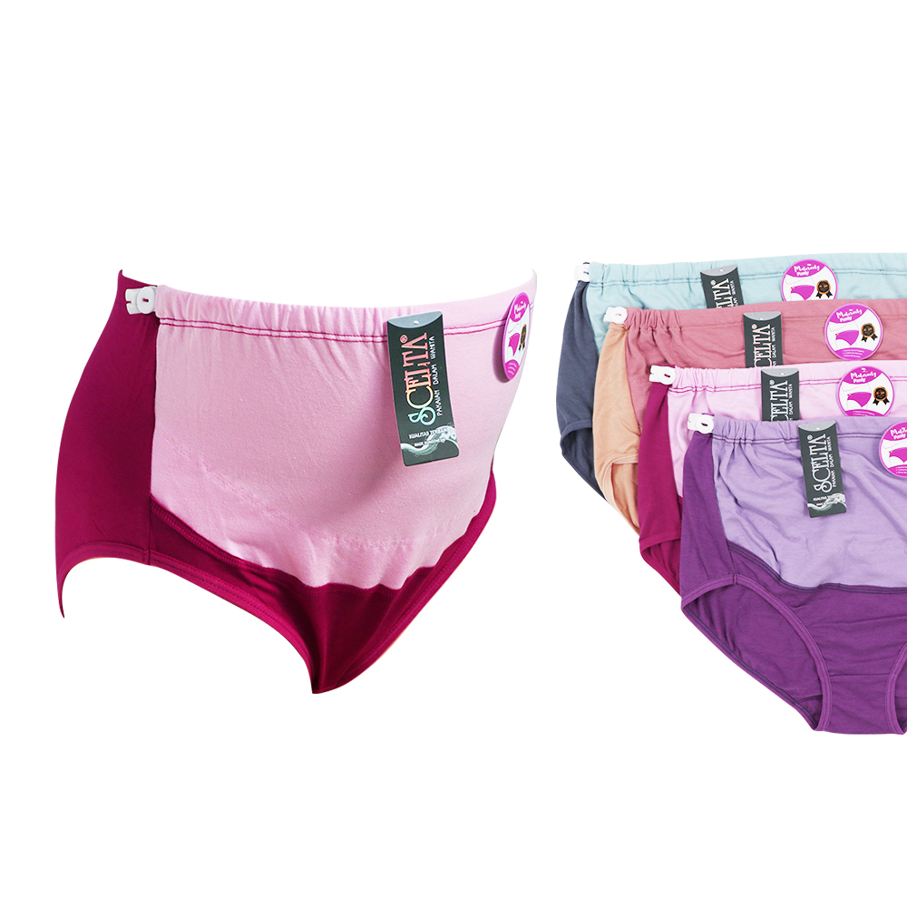 Scelta - Celana Dalam Hamil Two Tone Dua Warna Penutup Perut Karet Kancing Besar Jumbo Cd Sc H 441