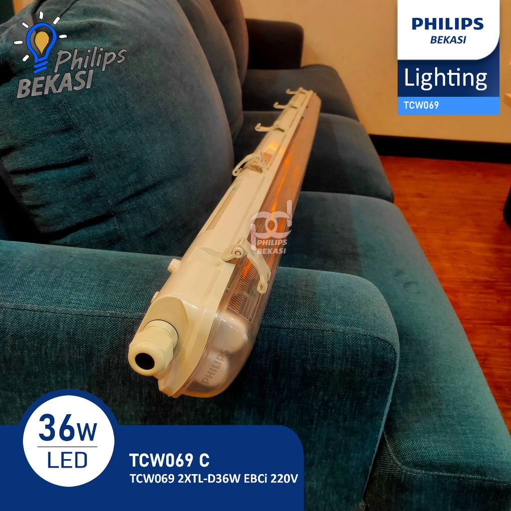 Philips Lampu Waterproof TCW069 2x36 Watt EBCi IP65