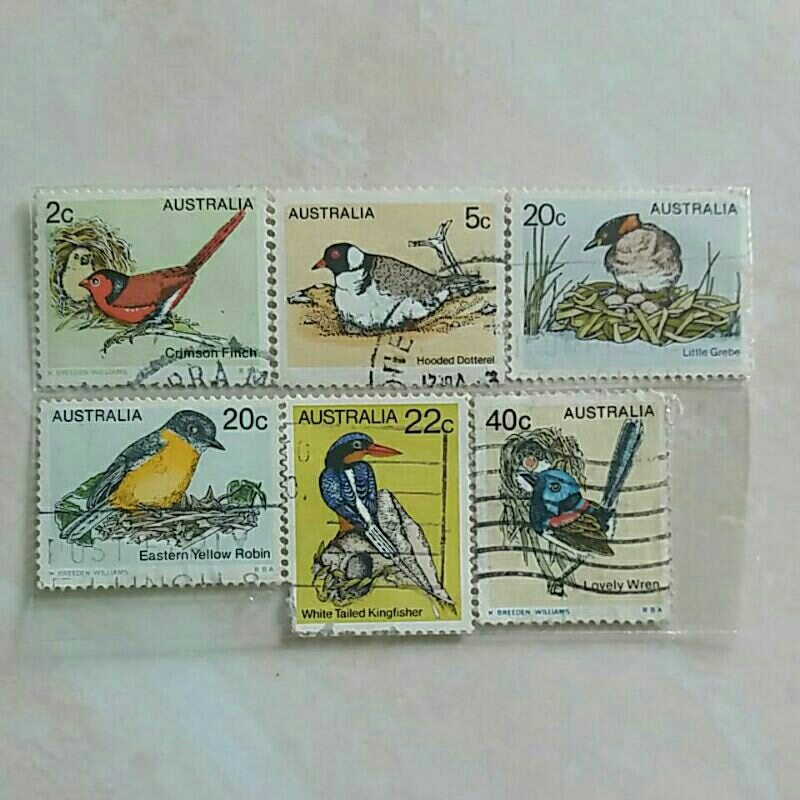 

(AB) Perangko Australia 1978 - 1980 Birds (1st Series) Set 6pcs Used