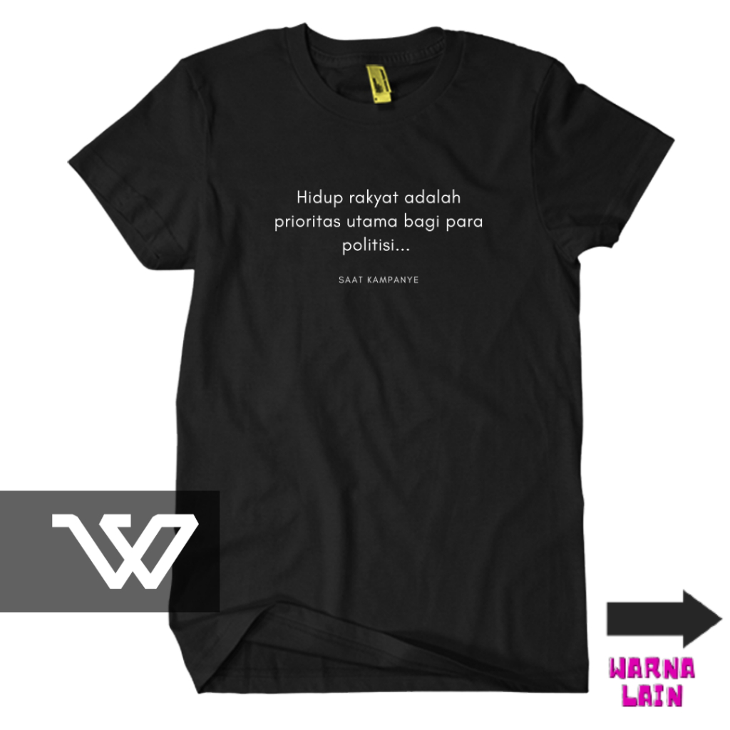 KAOS TYPOGRAPHY HIDUP RAKYAT ADALAH PRIORITAS SIZE S - 7XL DEWASA JUMBO BIGSIZE BIG SIZE & KAOS ANAK