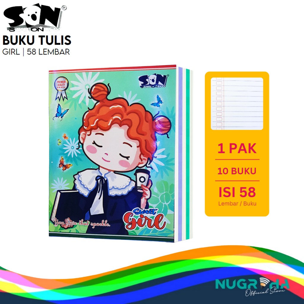 

BUKU TULIS SEKOLAH MURAH SON ISI 58 GIRL