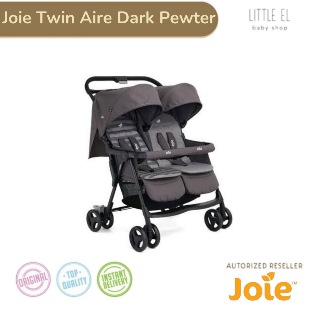 Joie Strolle Twin Aire Shale  - Stroller Bayi Kembar - Kereta Dorong Bayi Kembar