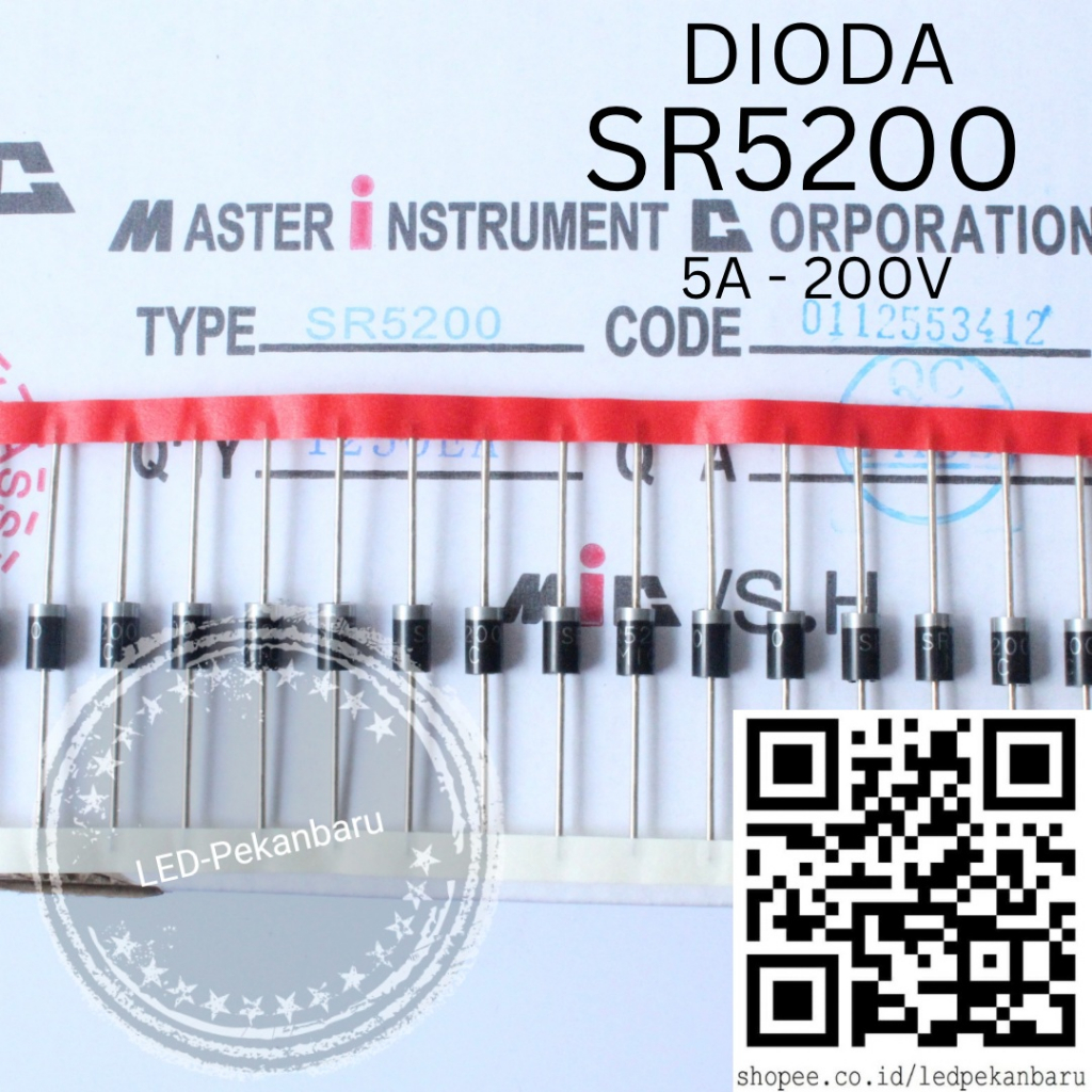 DIODA SR5200 SR 5200 SCHOTTKY BARRIER RECTIFIER DIODE 5A 200V SB5200
