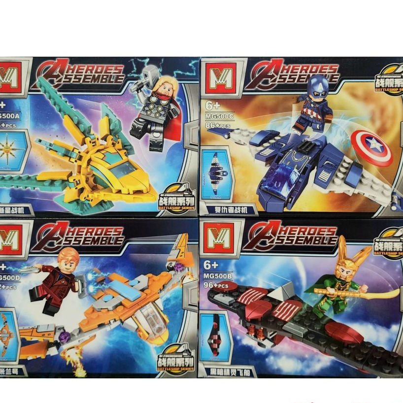 Mainan Anak Brick Super Hero MG 500 HEROES ASSEMBLE TS