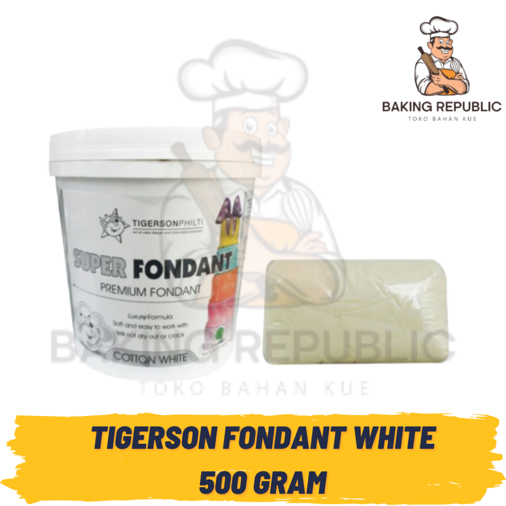 

FONDANT SUPER PREMIUM TIGERSON COTTON WHITE | 500 GR