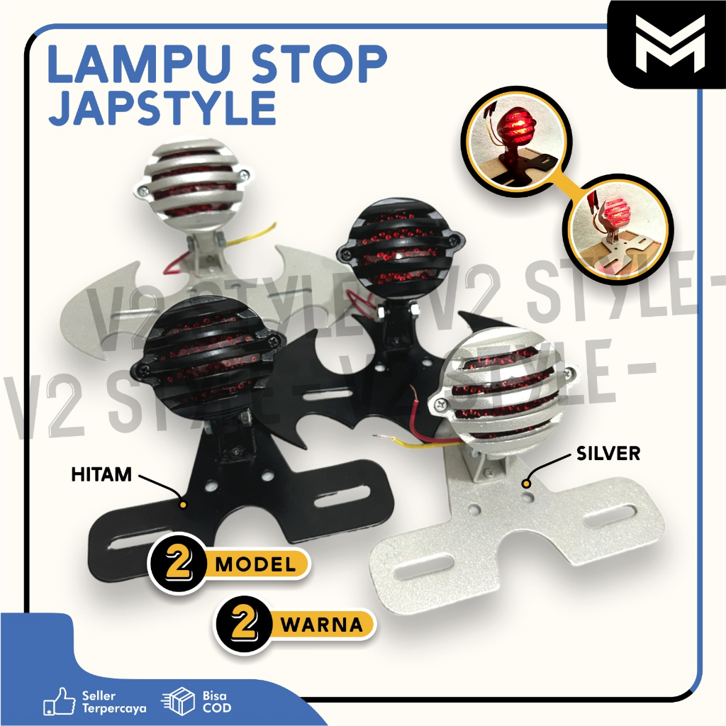 LAMPU STOP BULAT JAPSTYLE + BRACKET DUDUKAN BESI KOKOH BATMAN POLOS FULSET STOPLAMP JAPSTYLE CUSTOM 