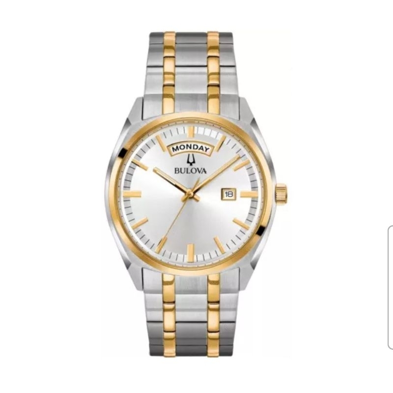 Bulova 98C127 - Jam Tangan Pria - Silver Gold - Original - Garansi Resmi