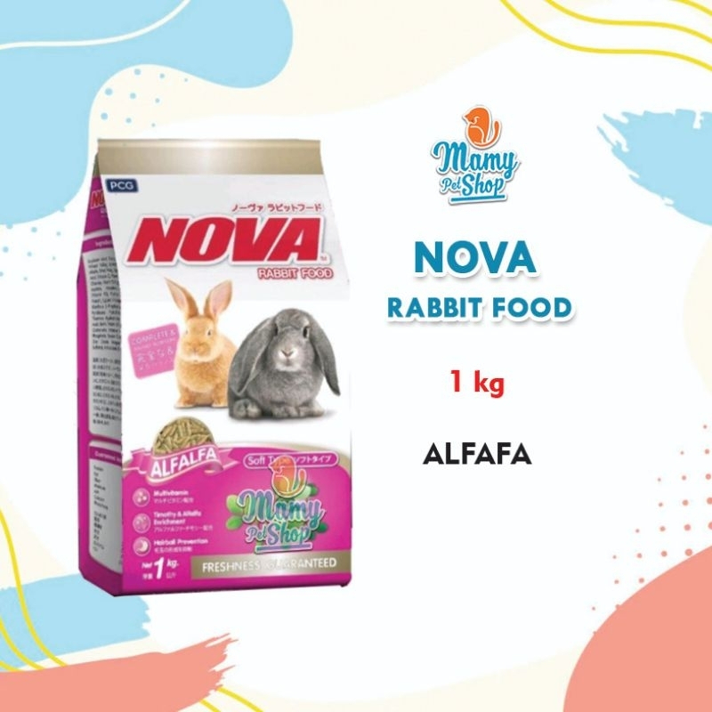 MAKANAN PAKAN KELINCI NOVA ALFALFA FRESPACK 1KG