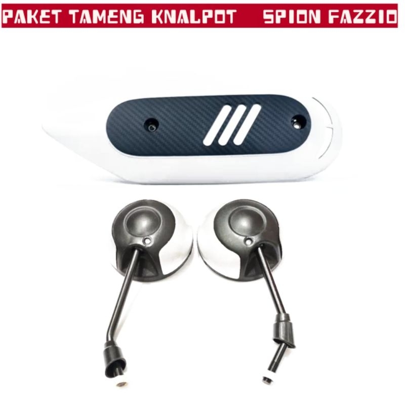 tutup knalpot tameng knalpot paket spion fazzio