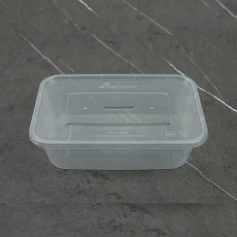 KOTAK MAKAN PLASTIK/TEMPAT MAKANAN/THINWALL RECTANGLE/BOX PLASTIK 650ML